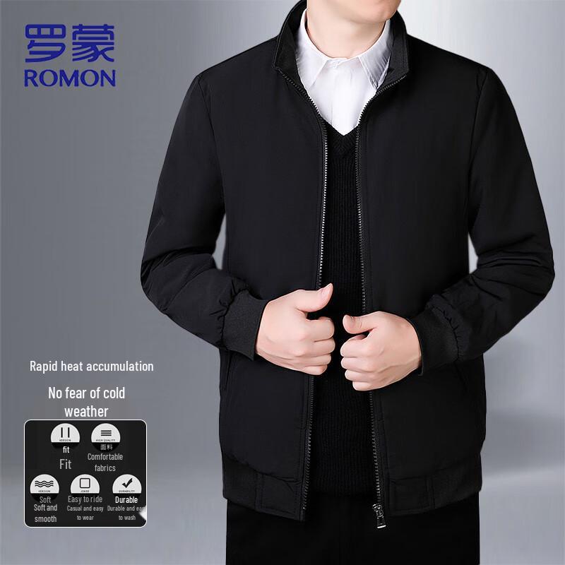ROMON Men's Fleece-Lined Business Casual Jacket