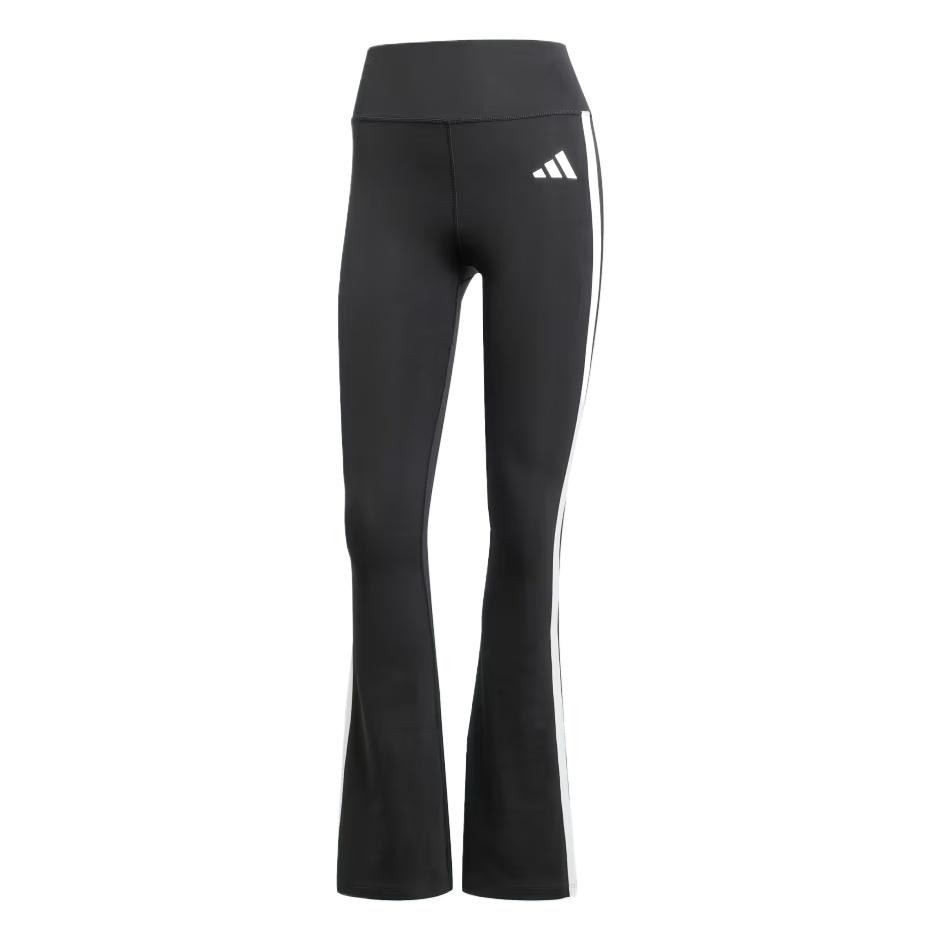 (WMNS) adidas Optime Essentials 3-Stripes Flared Leggings Asia Sizing  Black White  Women s JD6544 M