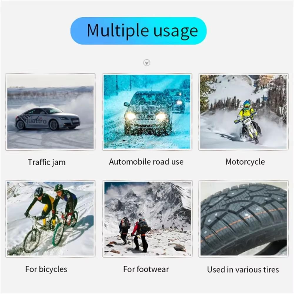 50 /100 PCS Motorcycle Tire Ski Spikes Tire Studs Steel Studs for Motorcycle Car Bicycle Tires Wear-resistant AccessoriesGood product