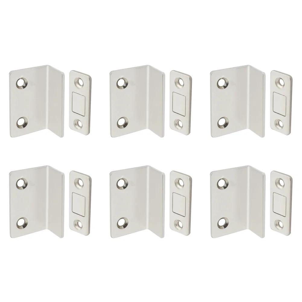 Strong Magnetic Cabinet Catches Punch Free Door Stopper Magnetic L-shaped Hidden Door Closer Home Improvement Furniture Hardware