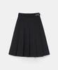 Uniform Bridge Pleats Wrap Skirt(Womens) Black