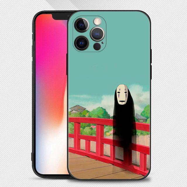 Capa de telefone para iPhone 14 13 12 11 Pro Max Mini Xs Max Xr X 7 8 Plus 6s Capa de silicone macia Fundas Anime A Viagem de Chihiro