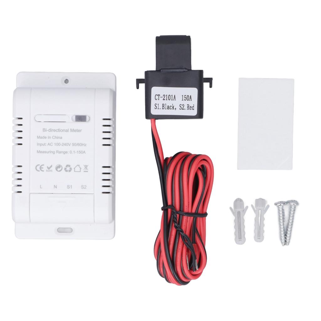WiFi Energie Monitor Echtzeit-Überwachung Stromverbrauchsmesser mit 150A Klemme AC100‑240V