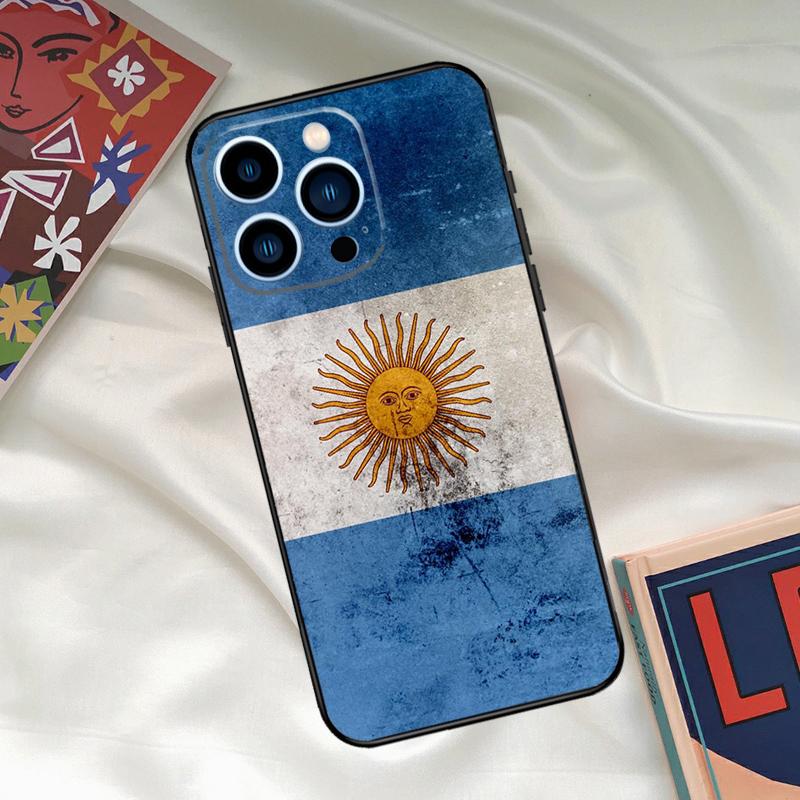 Argentina Flag Phone Case For iPhone 16 14 13 12 11 15 17 Pro Max 15 16 Plus 13 Mini 16e 17 Air Funda Cover