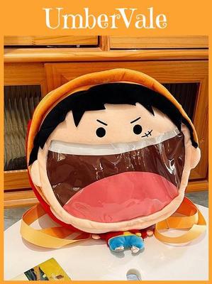 One Piece Monkey D Luffy Plush Backpack For Daily Use With Storage And Comfortable Straps