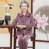 Yalu Elderly Women's Plush Warm Homewear Pajama Set