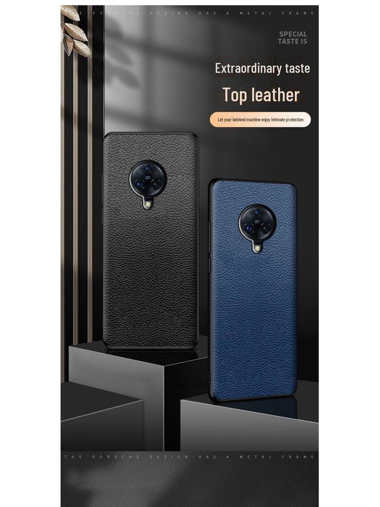 Echtes Leder Vivo Nex3/Nex3s Litschi-Muster Vollständige Abdeckung Hülle