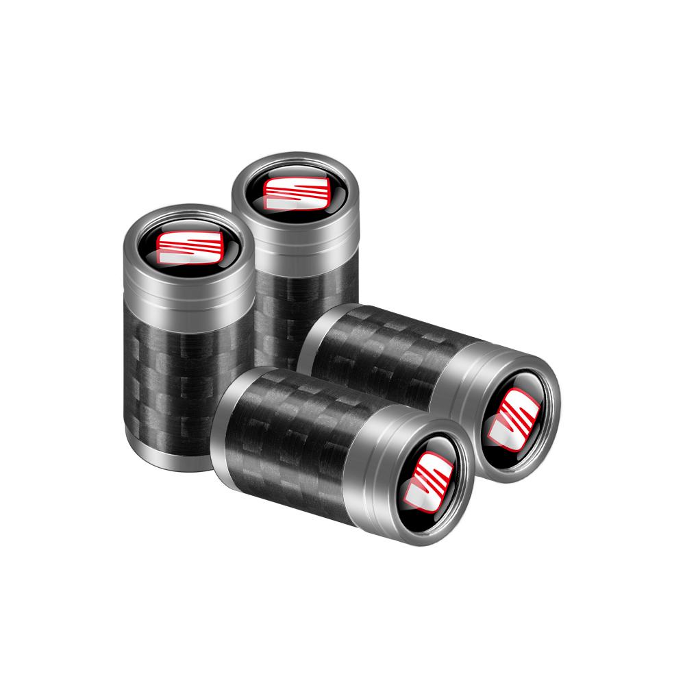 4Pcs Car Accessories Wheel Tire Valve Caps Stem Cover Badge For Seat Ateca Formentor Cupra Ateca Ibiza Leon FR Cordoba E-Racer uio321