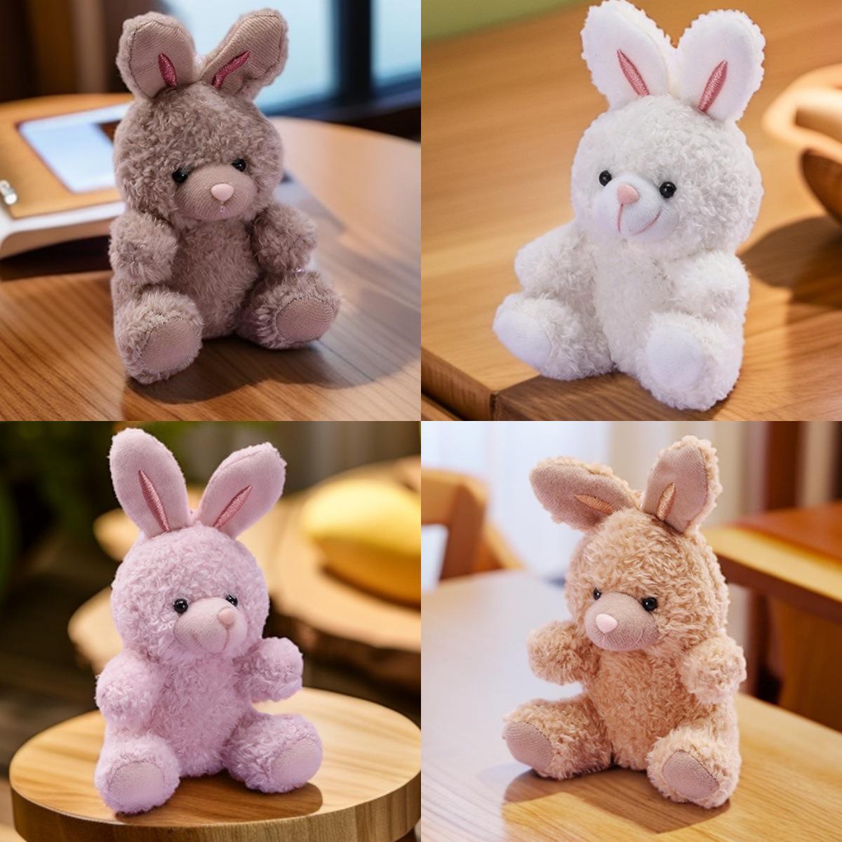 

Мини Плюшевый Брелок в виде Белого Кудрявого Кролика - Милый Аксессуар для Одежды и Подвеска для Сумки 15 cm (No Chain)