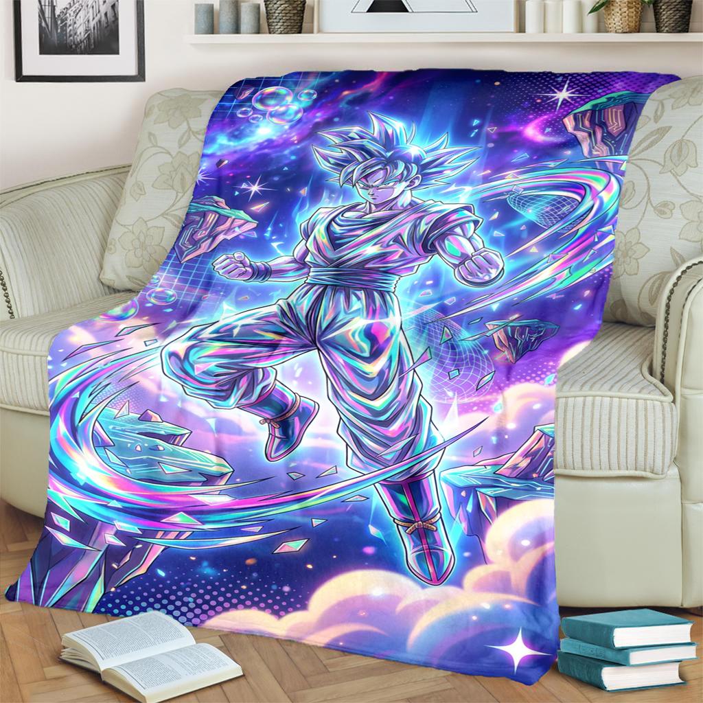 Comfortable Dragon Ball! Blanket Warm Flannel Print for Bedrooms, Sofas, Beds, Chairs, Picnics, Travel