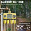 Digital Water Timer 4-Outlet Garden Irrigation Timer Rainwater Sensing Irrigation Watering System Precision Timing Controller