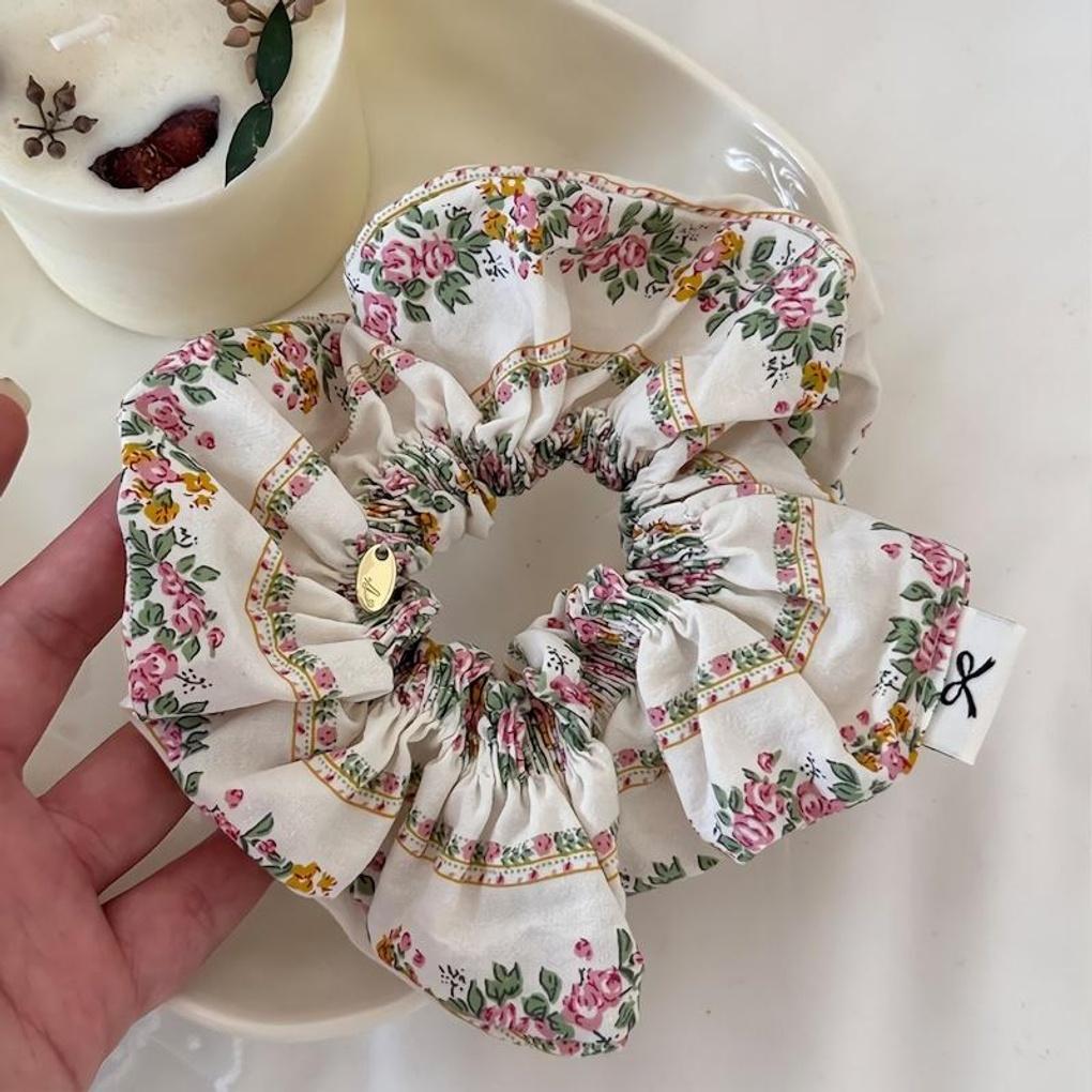 

Women s French Rose Flower Scrunchie Flower