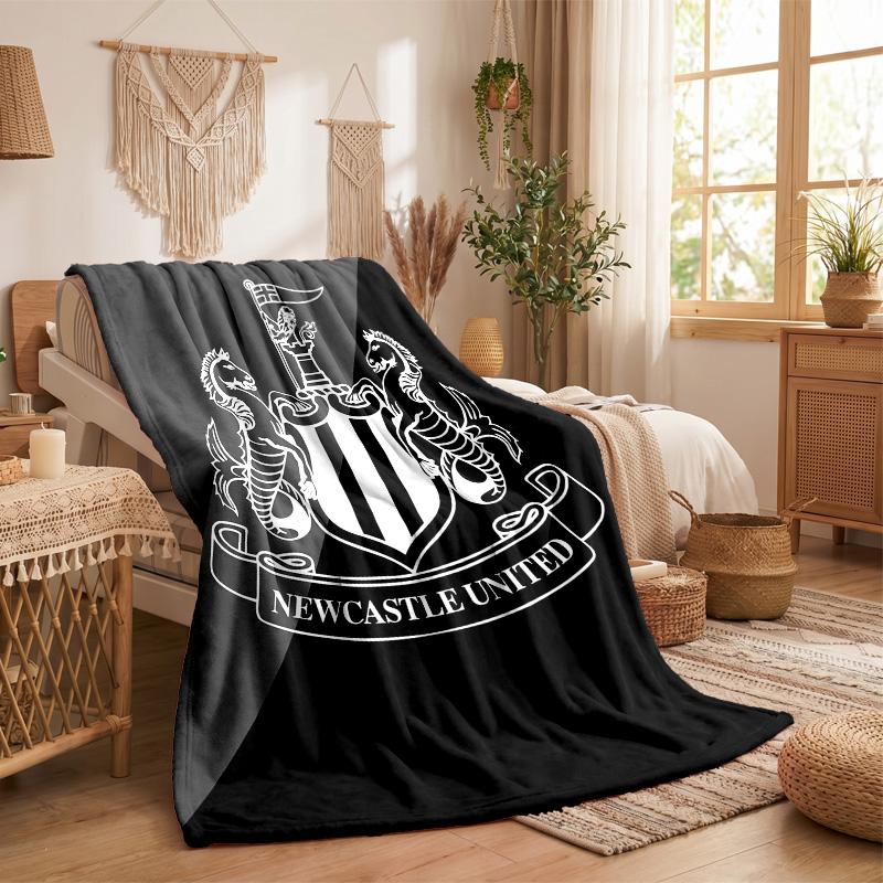 Coperta in Flanella con Stampa del Newcastle United Calcio Morbida Calda Coperta da Divano Letto per Casa Ufficio Camera da Letto