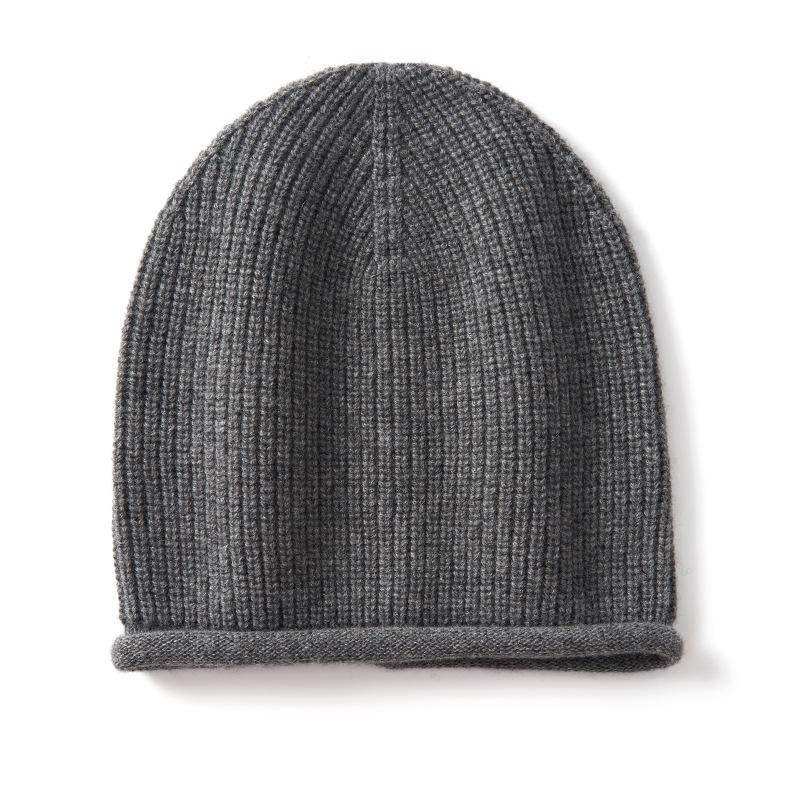 Кашемировая осенне-зимняя новая унисекс высококлассная однотонная вязаная уличная теплая модная повседневная шапка One Size