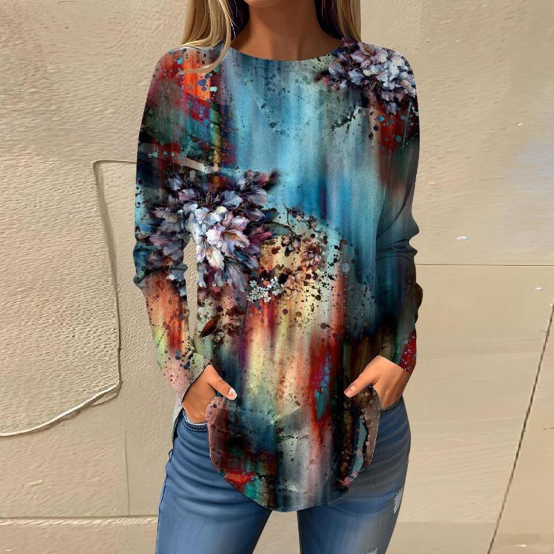 Spring and Autumn Women Long Sleeve T-shirt Fashion Leopard Graphic T-shirts 3d Print Streetwear Ladies Tees Loose Casual Female Tops