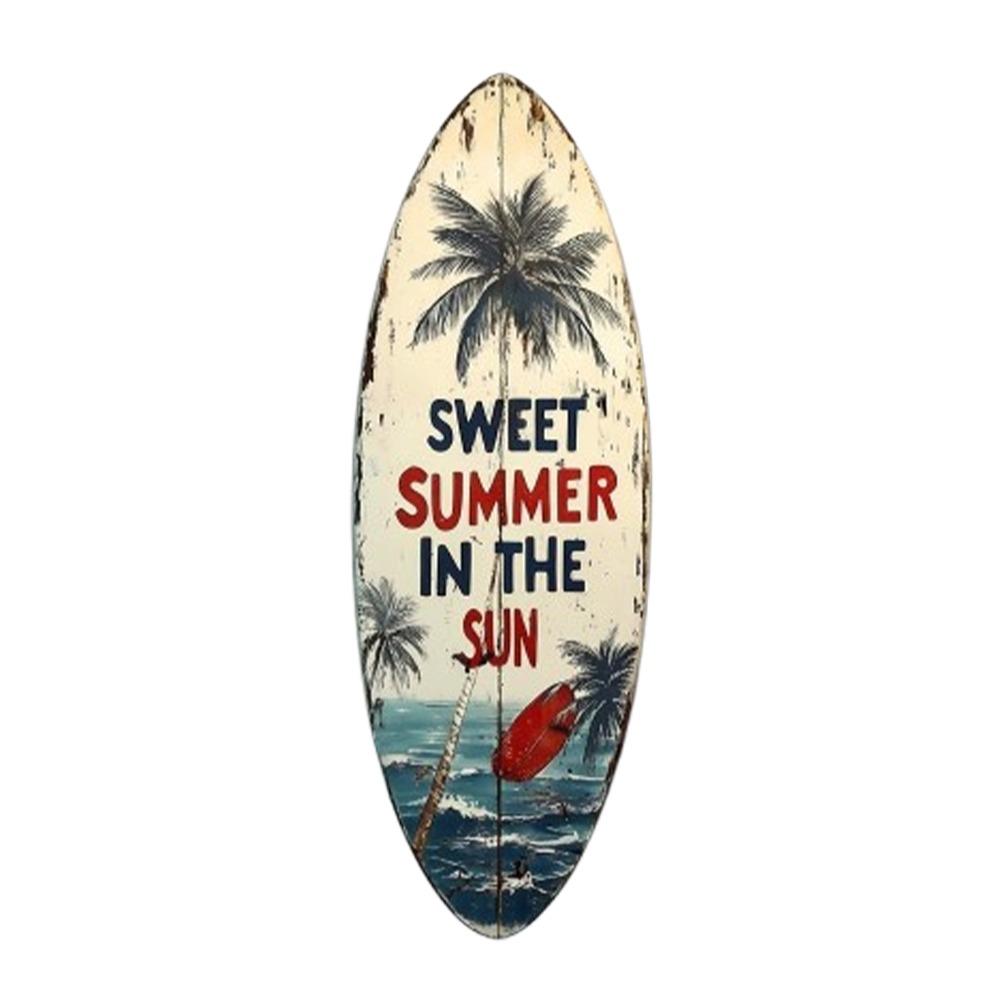 

Summer Wooden Surfboards Wall Decor Beach Themed Surfboard Sign Ornament Perfect Gift for Surfers Style B
