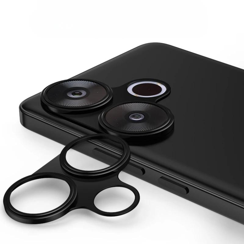

Чехол для объектива задней камеры для Xiaomi Poco F6 5G, задняя алюминиевая металлическая защита объектива камеры для POCO F6, кольцевая пленка для объектива For POCO F6