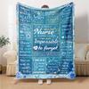 Nurse Appreciation Poster Blanket Customize Your Name Warmthful Decor Perfect For Sofa Couch Office Bed Picnics For All Occasions Stylish Decor