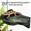 Terrarium Climbing Shelf Magnetic Reptile Ledge, Shelf, Rock Durable Cage Furniture Look Resting Platform for Geckos, Tree Frogs Small Habitat Decor