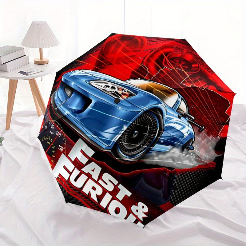 Fast & Furious Automatic Open/close Windproof Umbrella, Heavy-Duty Iron Frame, Folding Portable Design, Travel, Everyday Use  0812179