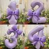 Bow 40inch Cream Purple Number 0-9 Balloon Children Adult Birthday Decoration Festive Party Supplies Anniversary Balloon