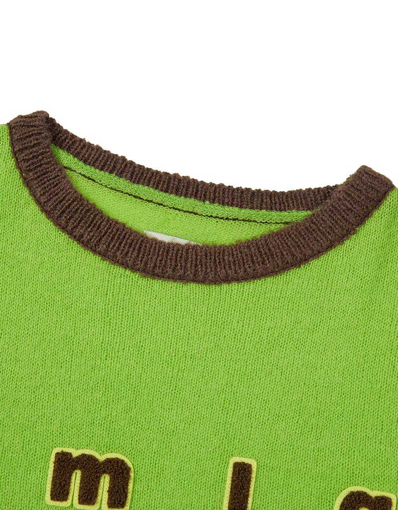 MMLG [Mmlg] Stripe Knit (Green)