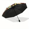 1pc Zombie Wolf Auto Open/close, All-Season Portable Folding Umbrella for Women & Men, Travel, Everyday, Formal Events - Compact Luxury Parasol, Outdo