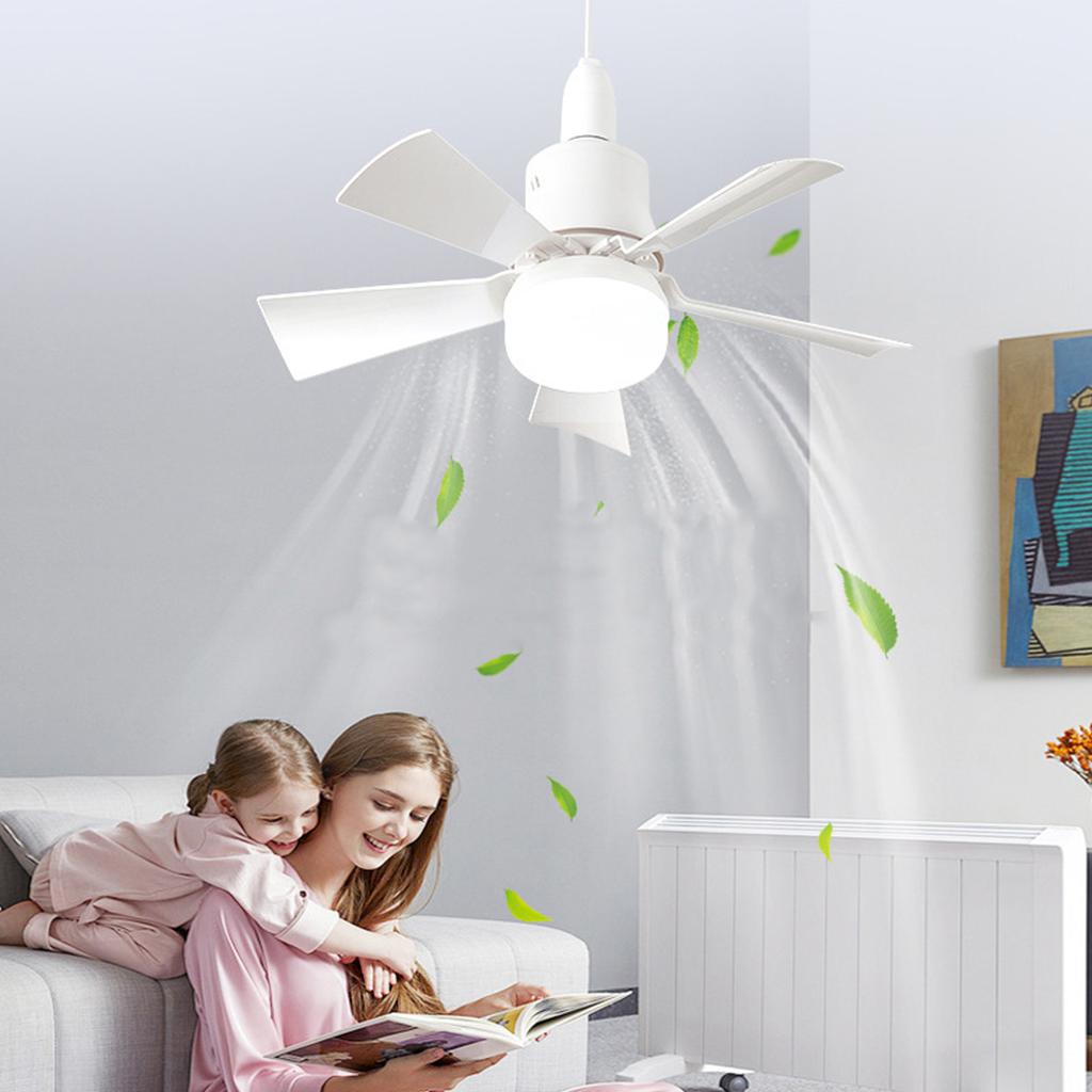 Stropní ventilátor s osvětlením, stmívatelný, 3 teploty barev, 3 rychlosti větru, časovač 1H 2H 4H, E26, malá ventilátorová lampa s dálkovým ovládáním pro ložnici, kuchyň