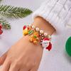 Exquisite Christmas Santa Claus Snowman Imitation Pearl Bracelet for Women Resin Elegant Sweet Festival Charming Party Jewelry