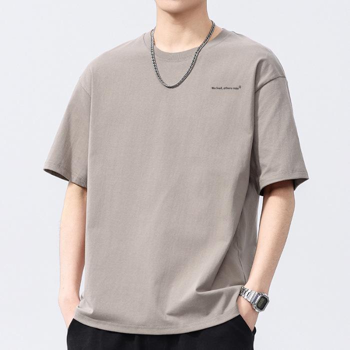 New Summer Men's Round Neck Printed Short-sleeved T-shirt Thin Casual Youth Half-sleeved Shirt