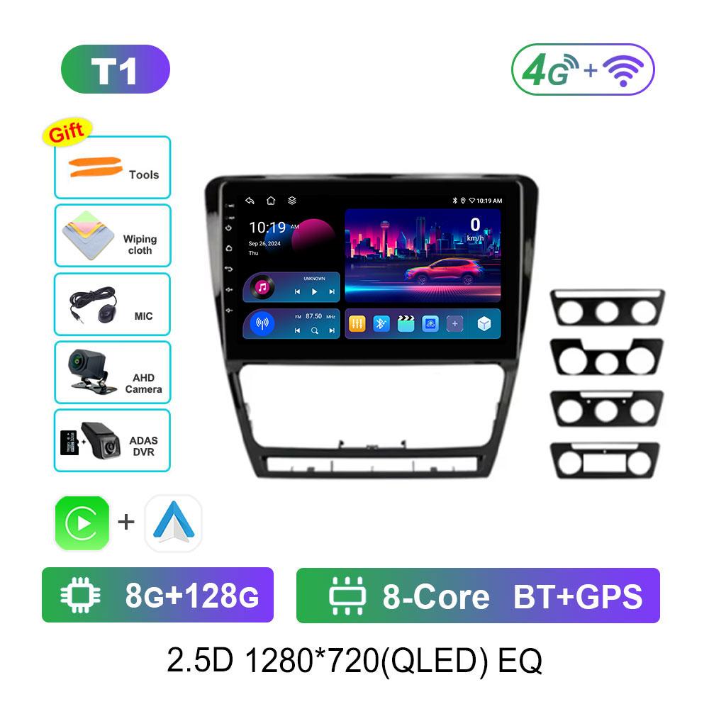 Car Radio Multimedia Player Android System for Volkswagen Skoda Octavia 2 A5 2007 - 2014 Split Screen GPS Navi WiFi Head Unit BT