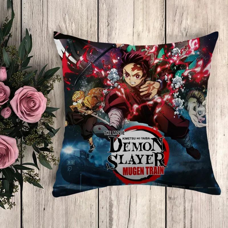 Pillow Demon Slayer Decorative Pillows for Sofa Pillowcase Decor  Cushion Cover X Car Decoration Pillowcases  Fall