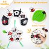 Jouets Jouets Coussin pour le Ventre Noir et Blanc Haut Contraste Bébé Montessori Miroir d'Apprentissage pour Nourrisson Nouveau-né 0 6 12 Mois