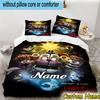 3PCS Custom Name Five Nights Horror Theme Heart Bedding Set Including 1pc Duvet Cover And 2pcs Pillowcases for Bedroom, Dormitory Gift Home Decor