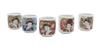 Sake-Tassen-Set mit schönem goldenem Utamaro und Geisha Ein perfektes traditionelles Geschenk für in Japan hergestellte (guinomi) 5, Blatt, Frauen, Ukiyo-e