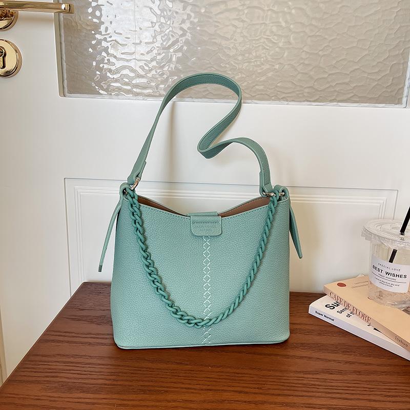 Summer Women's Bag Commuting Underarm Crossbody Tote Bag Fashion Chain Handbag Quality Pu Leather Shoulder Bag Purple Bolsos