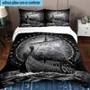 Viking Ship At Sea 3pcs Bedding,Including 1pc Duvet Cover And 2pcs Pillowcases Perfect for Christmas,Ideal for Bedroom, Dormitory