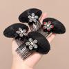 Rhinestone Invisible Fluffy Hair Pad Sponge Clips Puff Up Base Cushion It Hair Bun Head For Wom F0I1