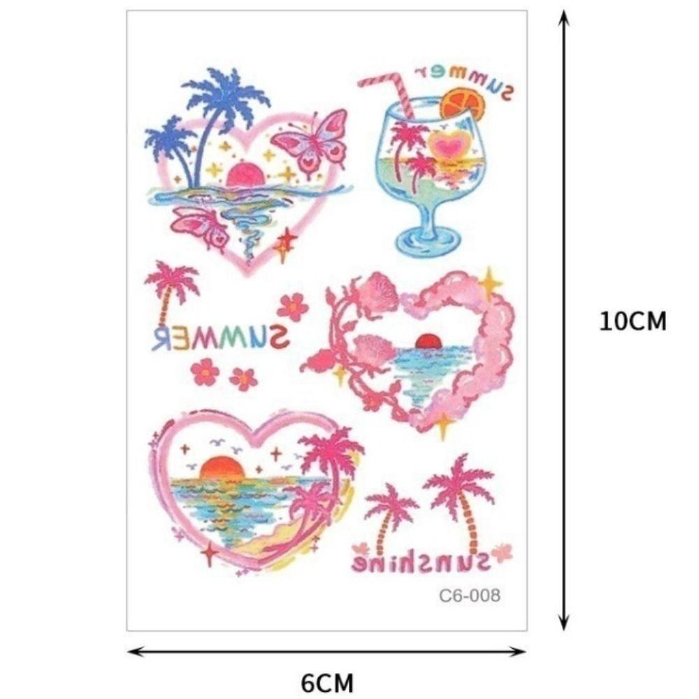 Butterfly Body Art Sticker Cloud Makeup Tattoo Decals Kawaii Temporary Tattoo Stickers  Women