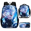 Set Zaino Scolastico Cartone Animato Anime Bambini Leggero Ergonomico Borsa a Spalla Doppia Con Portapranzo Astuccio Tessuto Oxford