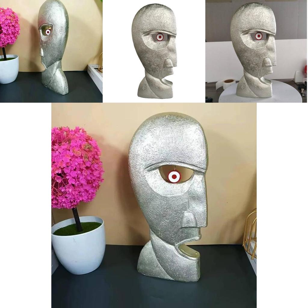 Handmade Resin Bell Sculptural Head Artwork For Home Yard Outdoor Display