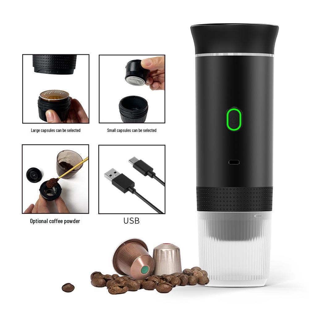 Portable Italian Espresso Capsule Machine for Camping & Travel