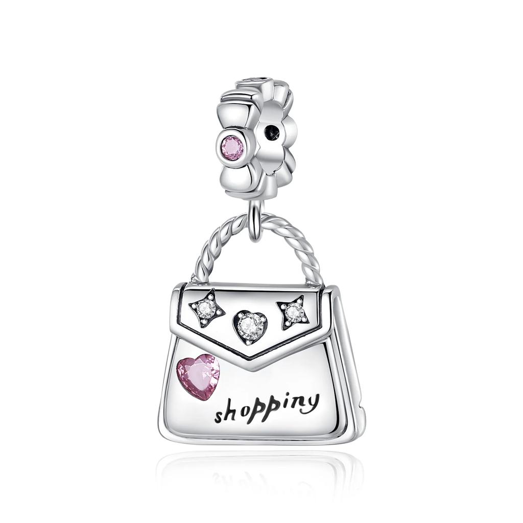 Original New Copper Travel Series Suitcase Camera Shopping Bag Charms For Originaldiy Bracelet Women Jewelry Gift