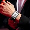 OPK Quartz Watch with Date Easy to Classic Silicone Suitable for and Other White Men's Display, Waterproof, Read, Stylish, Design, Band, School, Work,