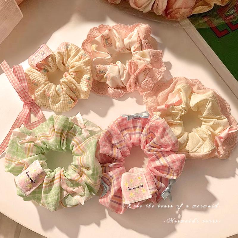 Children's Floral Lace Double-Layer Scrunchie Hair Tie