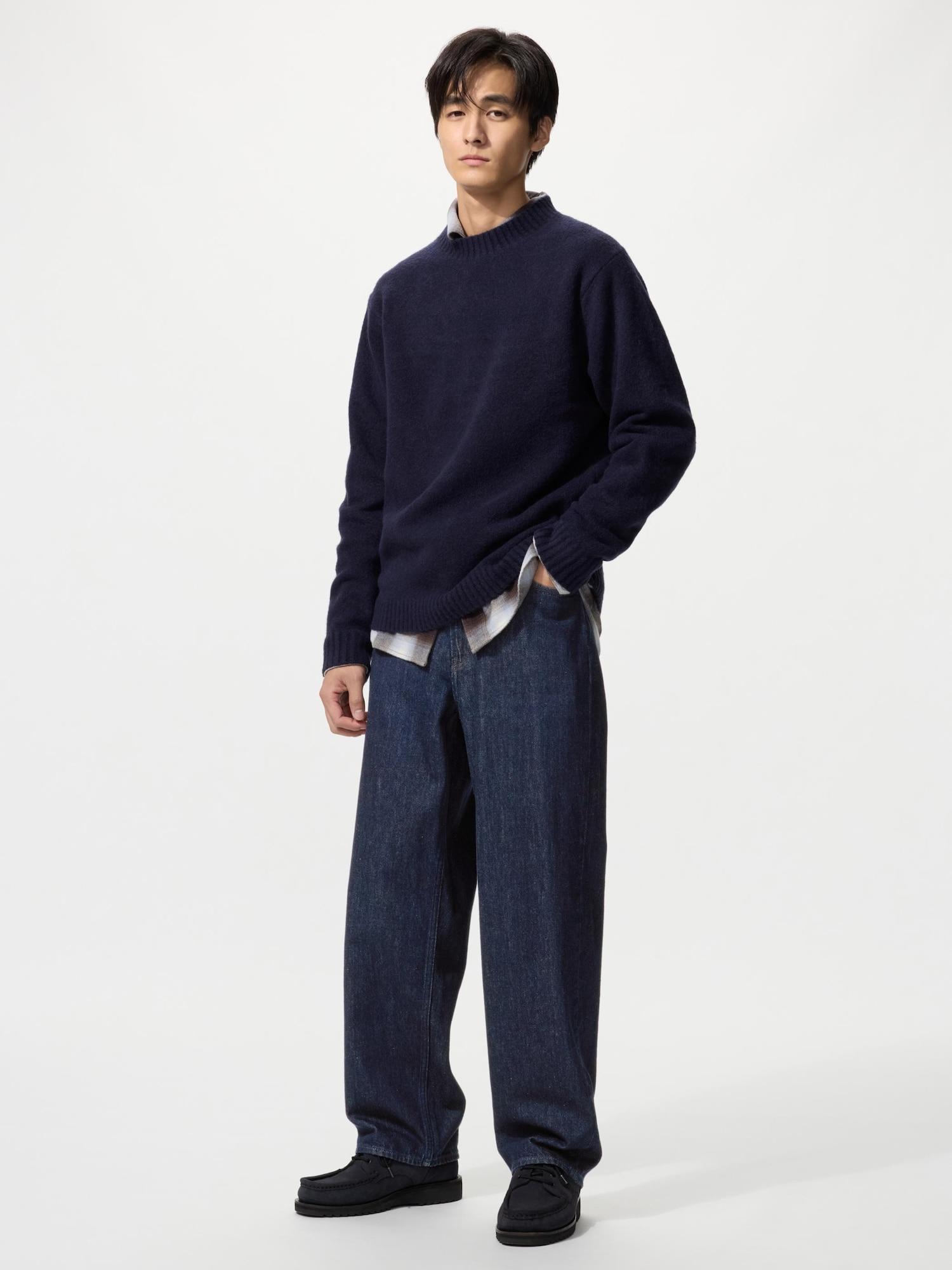 

Широкие прямые джинсы Uniqlo Japan 68 BLUE/32