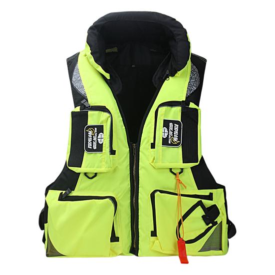 Life Vest Multi-pocket Detachable Large Buoyancy Bright Color Abrasion-resistant Water Assist Comfortable