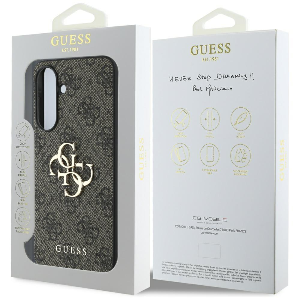 Guess Big 4G Logo Classic Logo Case for Samsung Galaxy A56 Brown