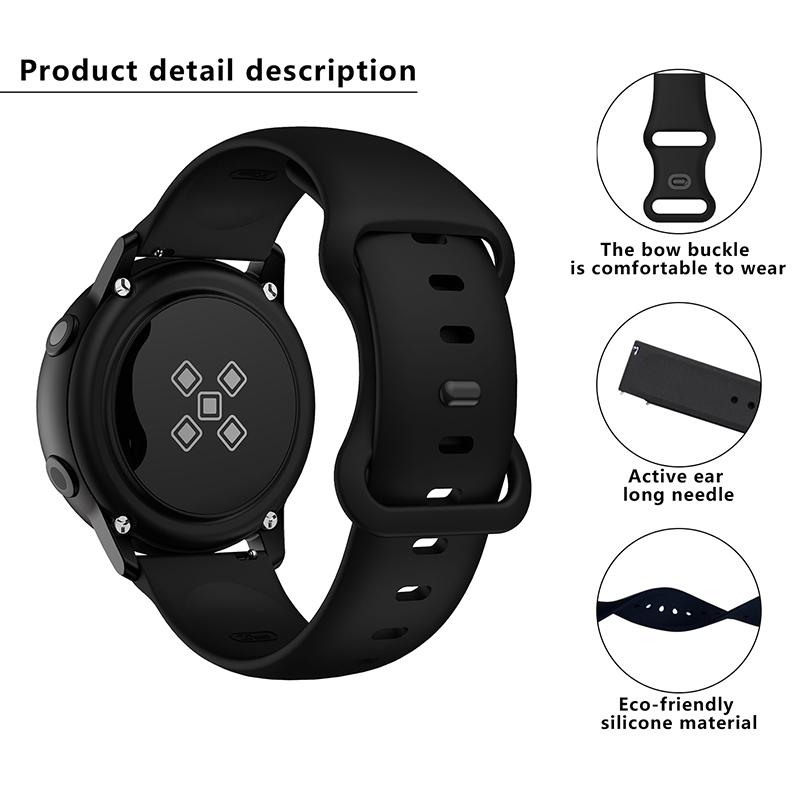 KALEBOL KLB-HDKGJ-001 For Samsung Galaxy Watch6 Classic 43mm/47mm Watch Band 20mm Silicone Strap