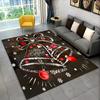 Christmas Tree Deer Nutcracker Jingle Bells Carpet,Rug for Living Room Bedroom Sofa Doormat Decor,Kid's Non-slip Floor Mat Gifts